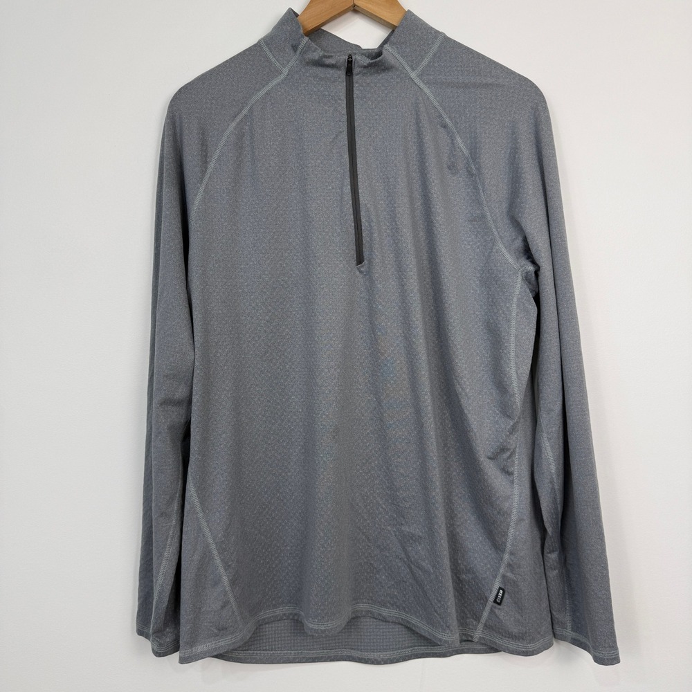 REI Co-op Quarter Zip Pullover‎ Shirt Mens Medium Gray Lightweight Outdoors
